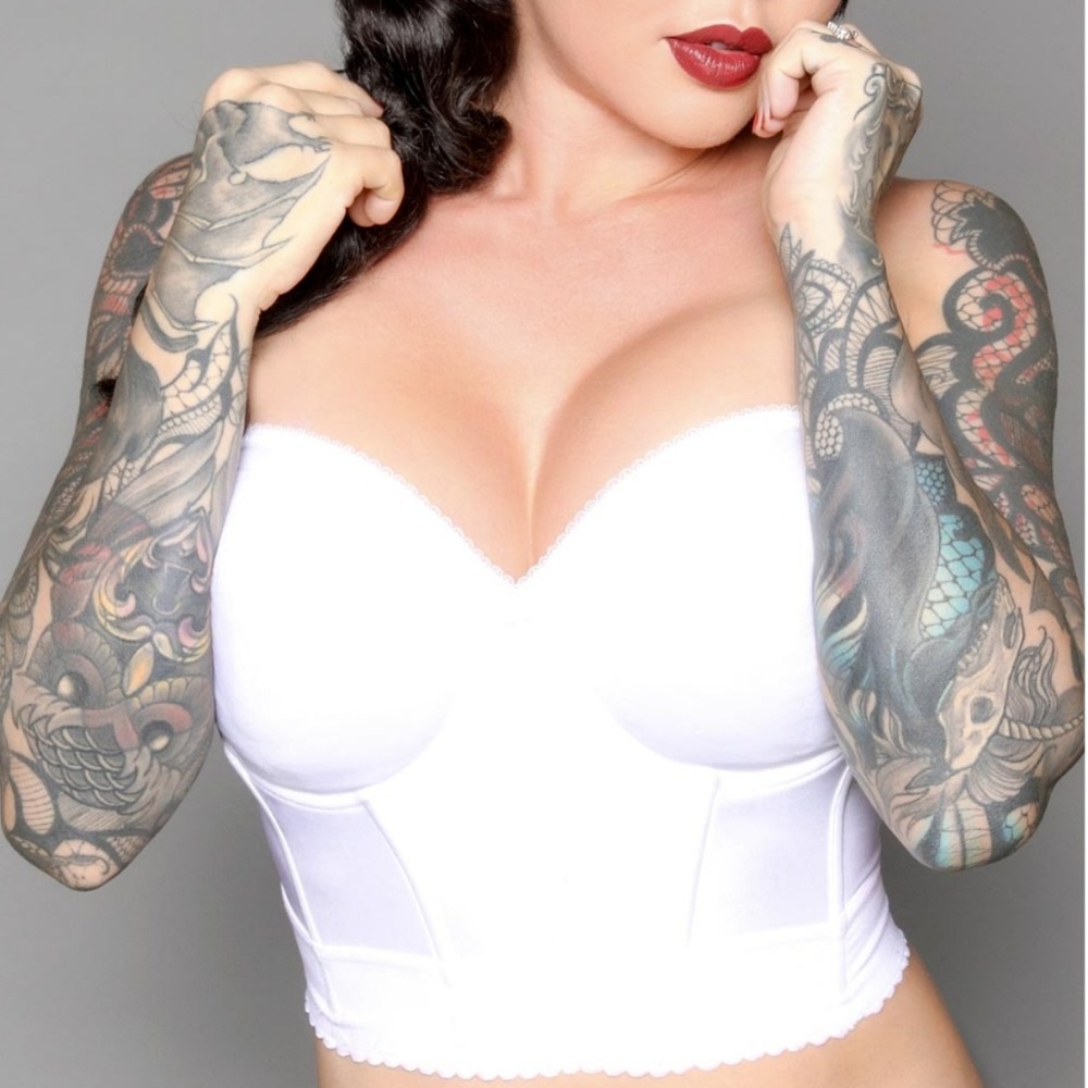 White longline strapless bra in size 32c from PUG